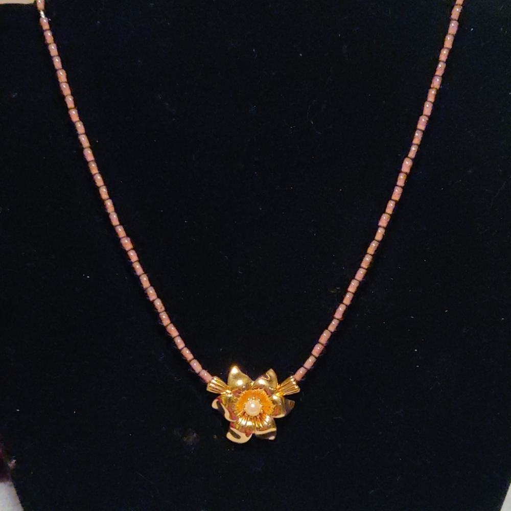Monet Flower Necklace - Picture 6 of 8